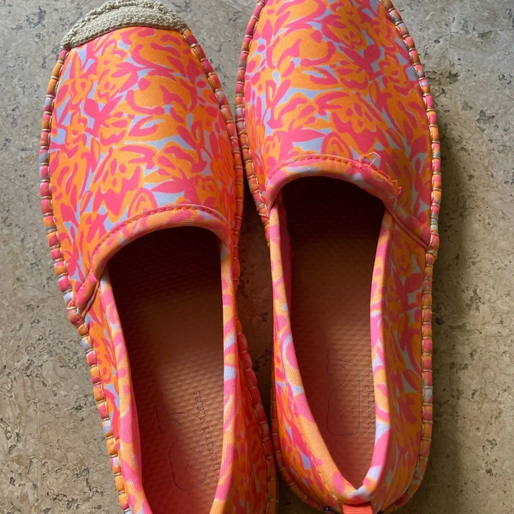 Women’s Pink & Orange Patterned Slip-On Espadrilles